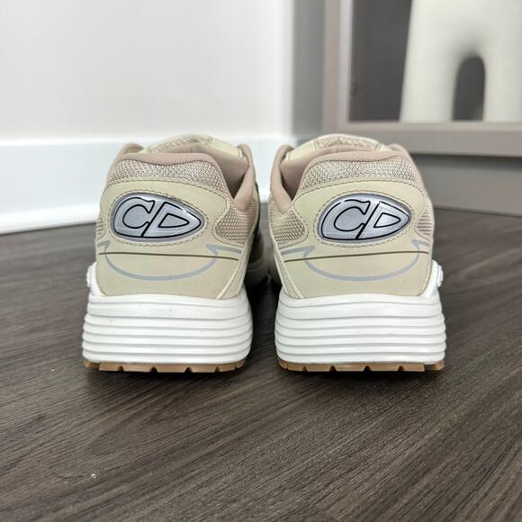 Dior B30 Countdown Cream Technical Mesh Sneakers 42 Grey Cowhide Leather CD Logo main image 4